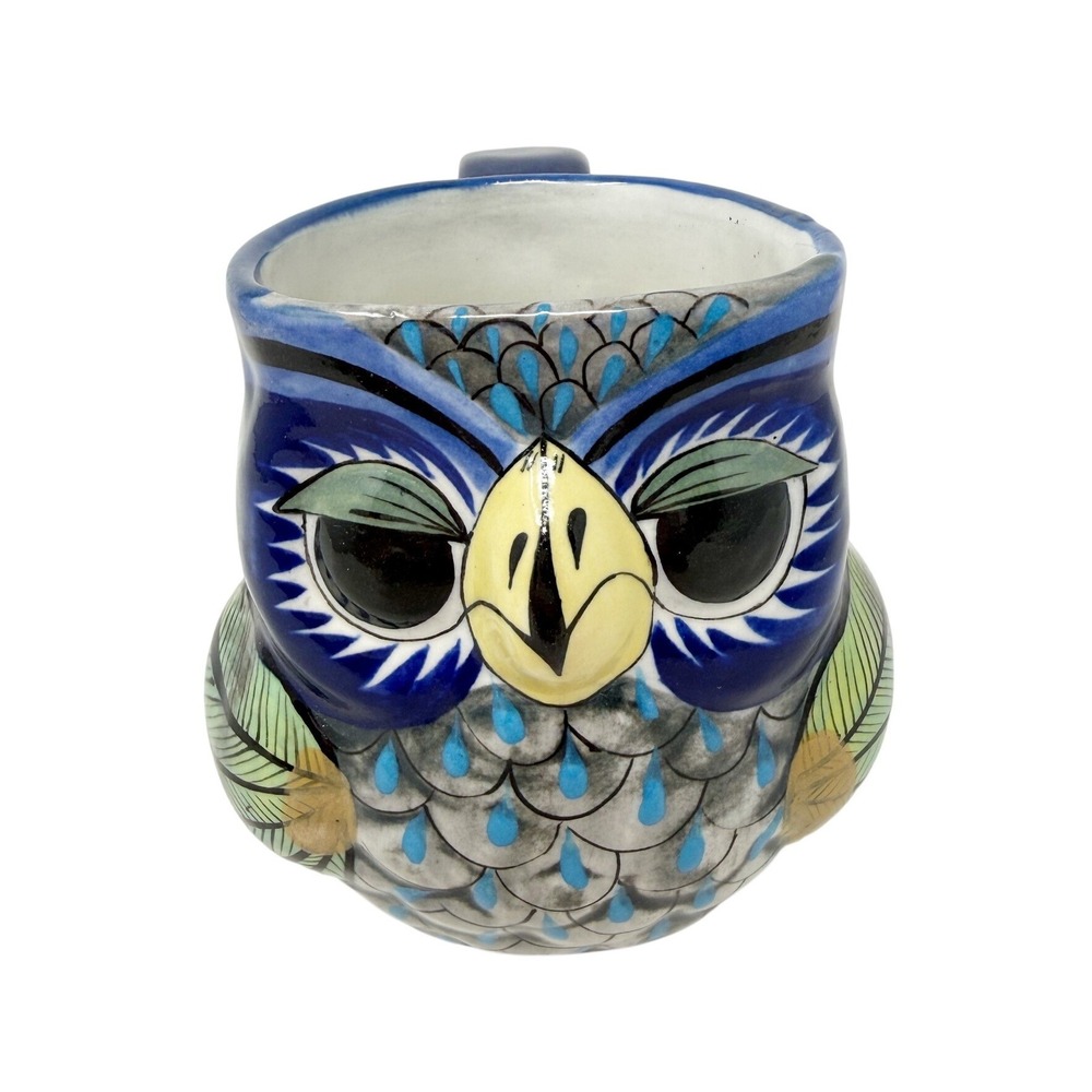 Vintage Guate Mayanke Bird Guatemala Pottery Mug